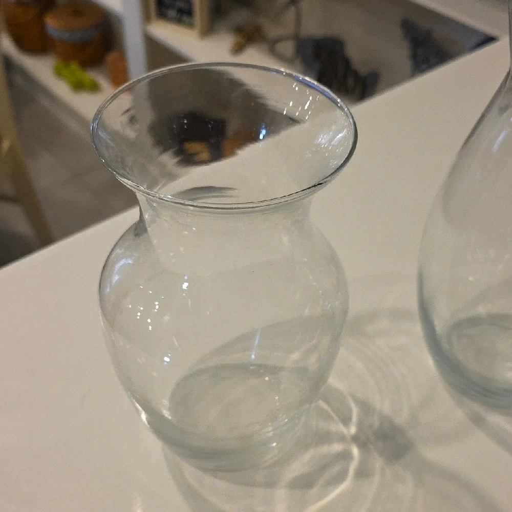 Elegant Clear Glass Vase Set